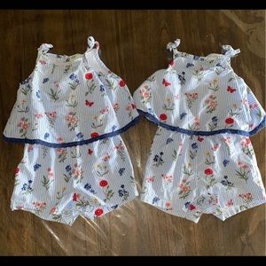 Baby girl twin outfits